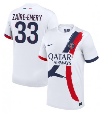 Paris Saint-Germain Warren Zaire-Emery #33 Bortatröja 2024-25 Kortärmad